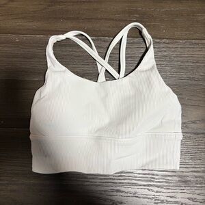 lululemon athletica White Ribbed Sports Bra